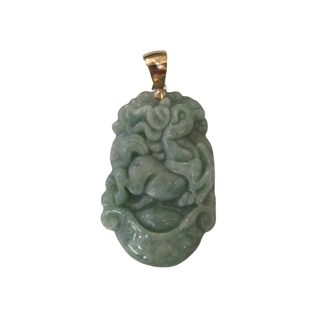 Chinese Zodiac Jade Pendant: Horse